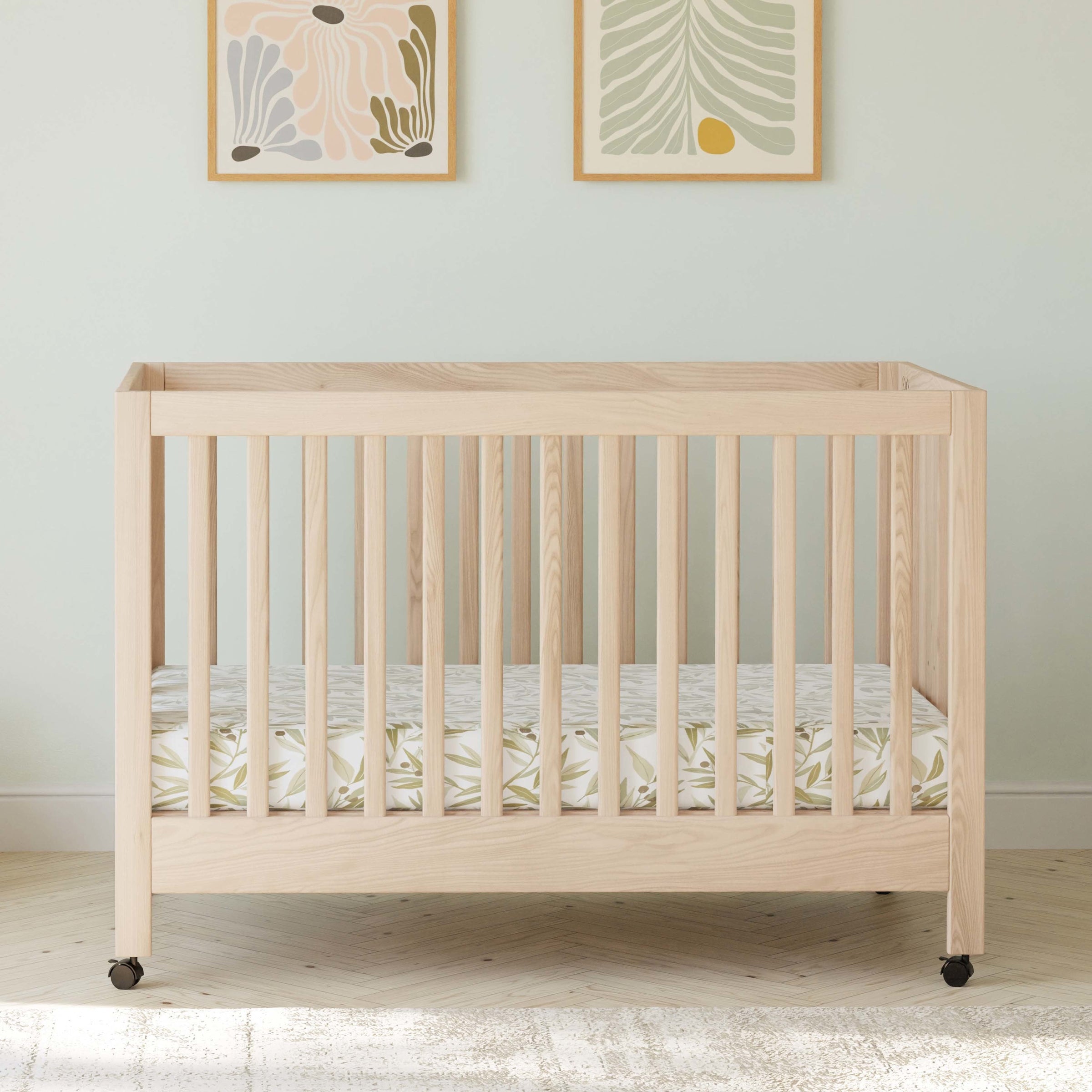Babyletto Maki Portable Folding Crib with Toddler Bed Conversion Kit
