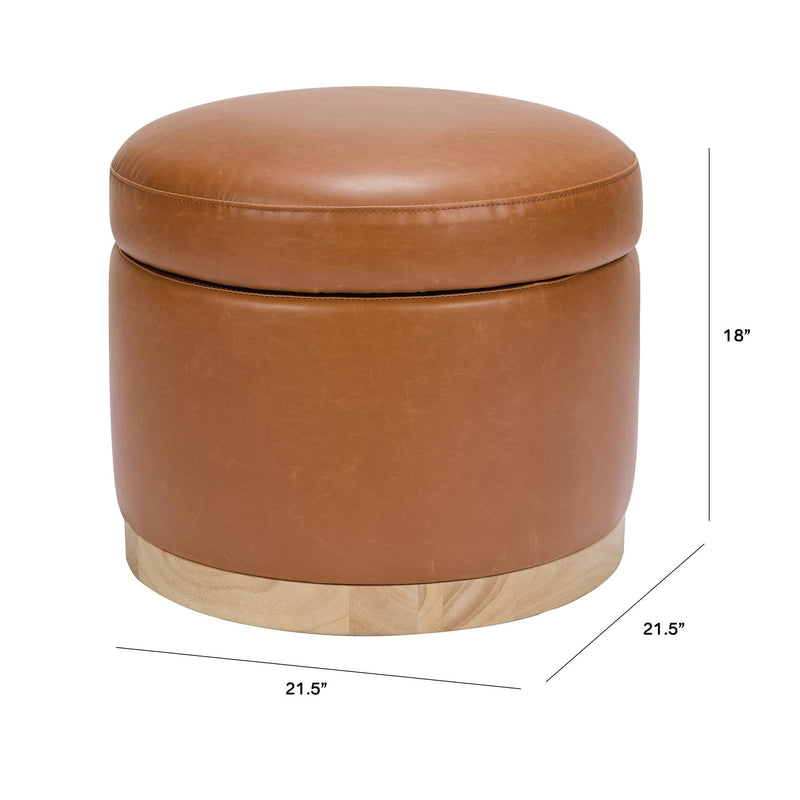 Load image into Gallery viewer, Babyletto Naka Storage Ottoman in Vegan Leather
