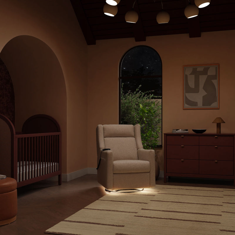 Load image into Gallery viewer, Babyletto Kiwi Deluxe Power Recliner &amp; Swivel Glider with Heat and Massage
