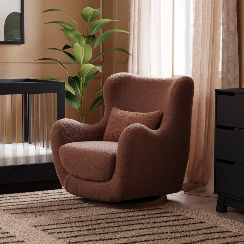 Load image into Gallery viewer, Babyletto Solstice Swivel Glider in Teddy Loop
