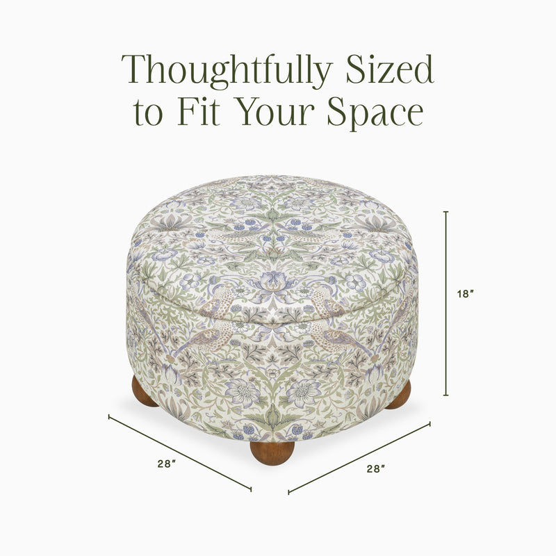 Load image into Gallery viewer, Morris &amp; Co. x Namesake Tuffet Storage Ottoman
