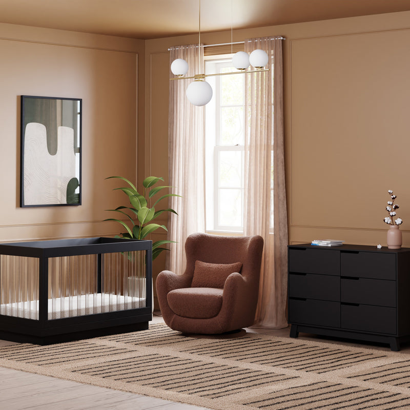 Load image into Gallery viewer, Babyletto Solstice Swivel Glider in Teddy Loop
