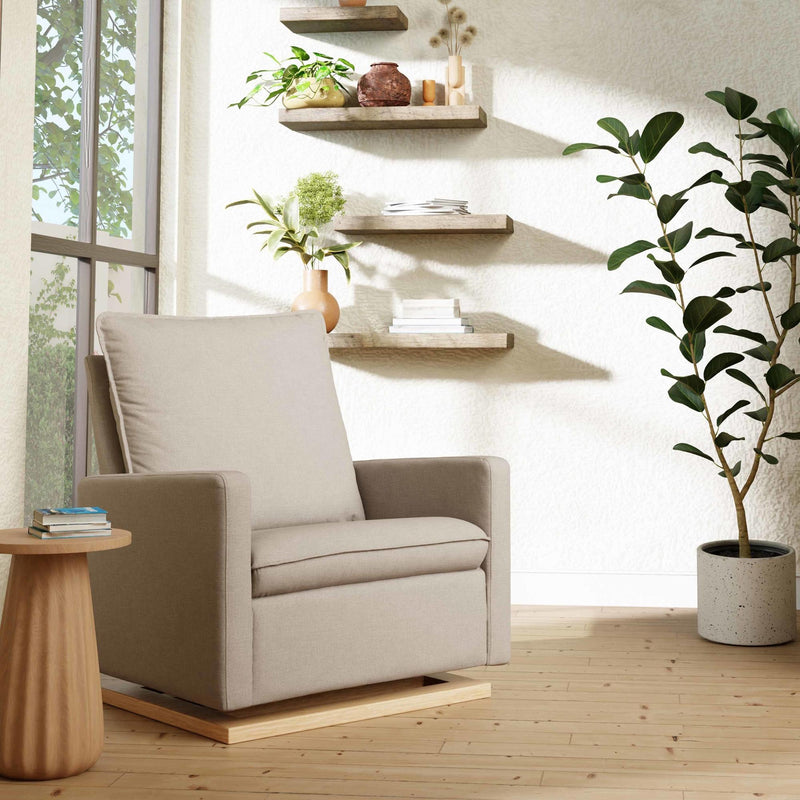 Load image into Gallery viewer, Babyletto Cali Pillowback Chair and a Half Glider in Eco-Performance Fabric | Water Repellent &amp; Stain Resistant

