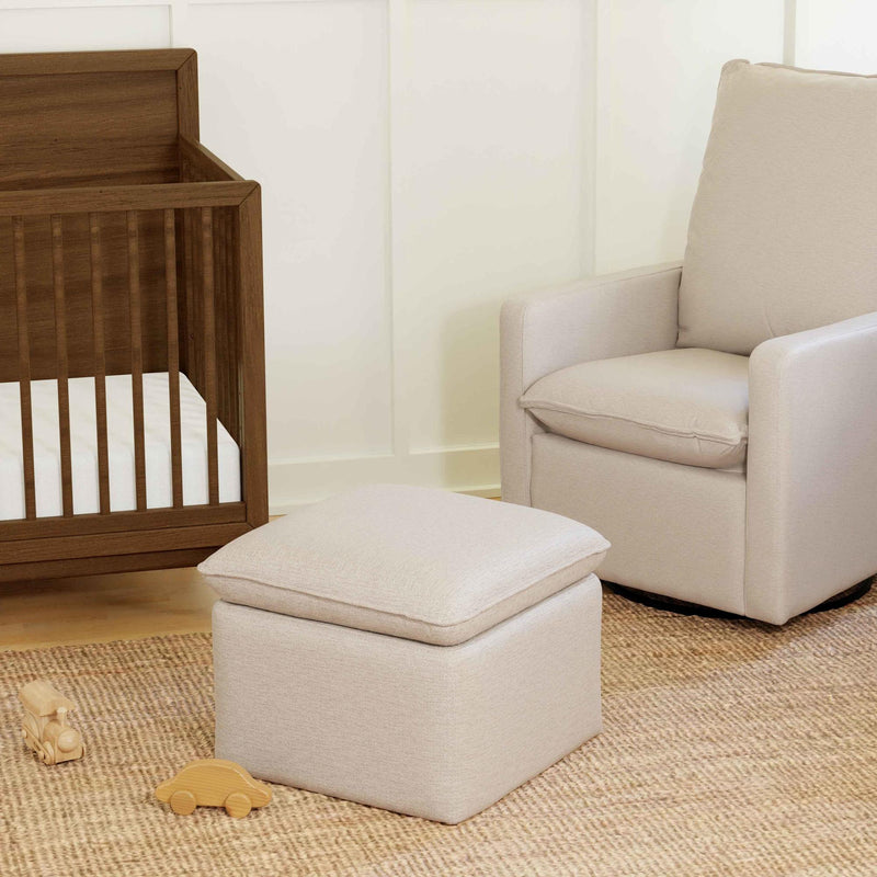 Load image into Gallery viewer, Babyletto Cali Storage Ottoman in Eco-Performance Fabric | Water Repellent &amp; Stain Resistant
