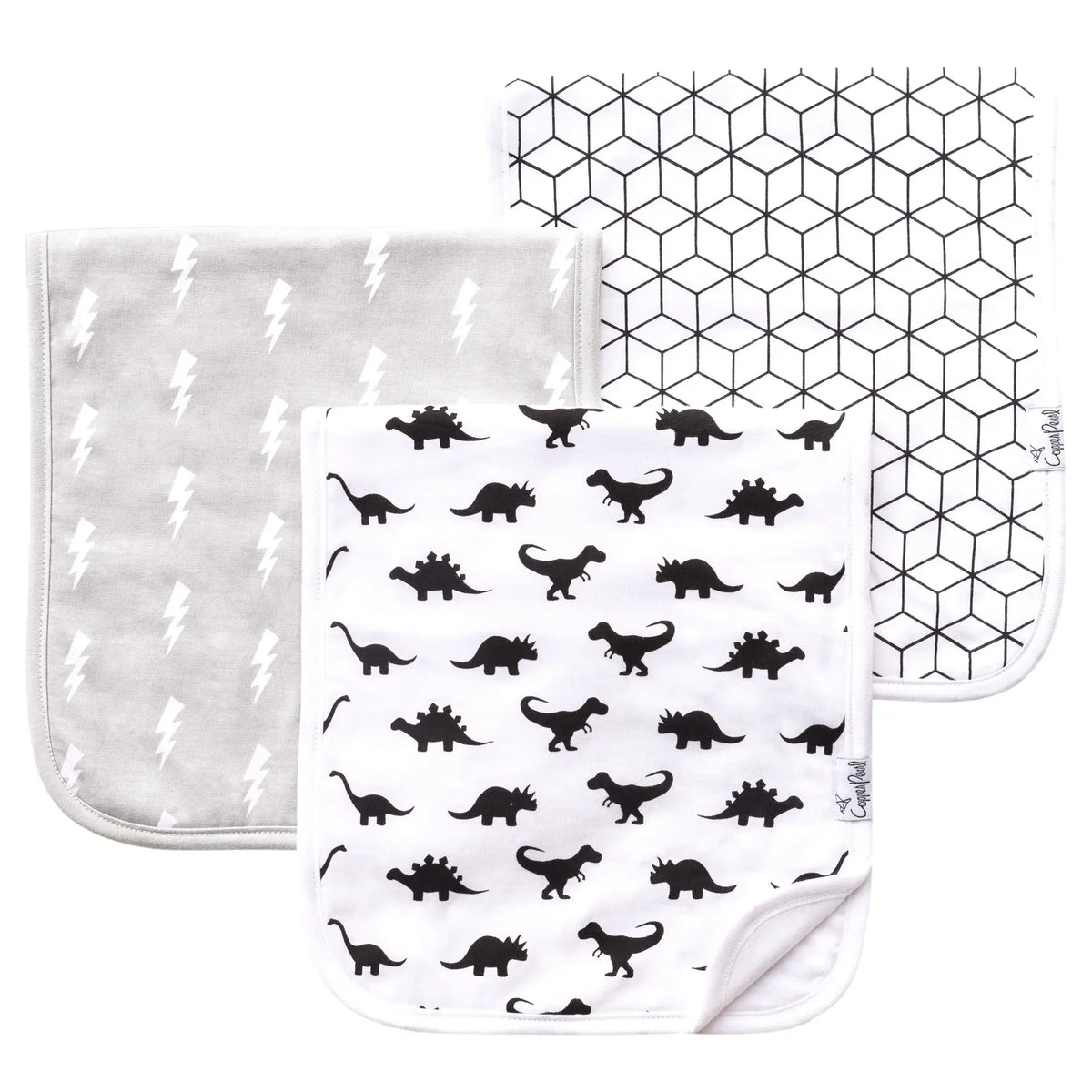 Copper Pearl Premium Burp Cloths 3 Pack