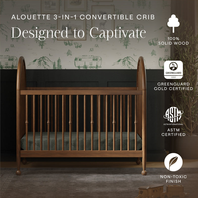 Load image into Gallery viewer, Namesake Alouette 3-in-1 Convertible Spindle Crib

