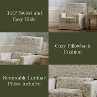 Morris & Co. x Namesake Crawford Pillowback Comfort Swivel Glider