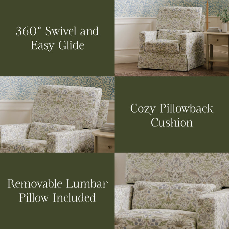 Load image into Gallery viewer, Morris &amp; Co. x Namesake Crawford Pillowback Comfort Swivel Glider
