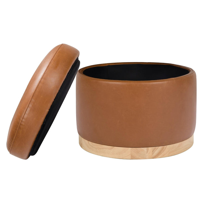 Load image into Gallery viewer, Babyletto Naka Storage Ottoman in Vegan Leather
