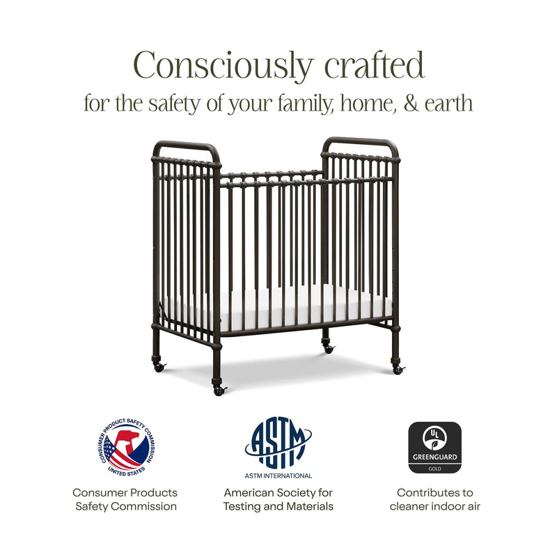 Load image into Gallery viewer, Namesake Abigail 3-in-1 Convertible Mini Crib
