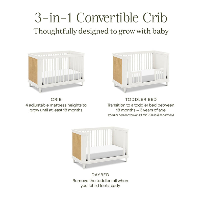 Load image into Gallery viewer, Namesake Marin with Cane 3-in-1 Convertible Crib
