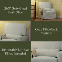 Morris & Co. x Namesake Crawford Pillowback Comfort Swivel Glider