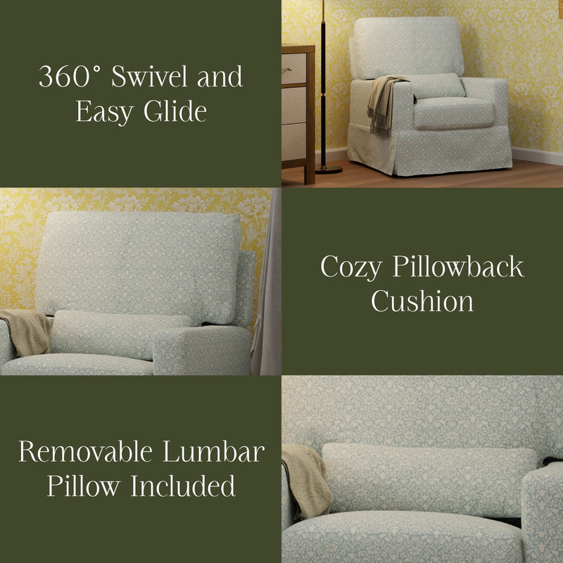 Load image into Gallery viewer, Morris &amp; Co. x Namesake Crawford Pillowback Comfort Swivel Glider
