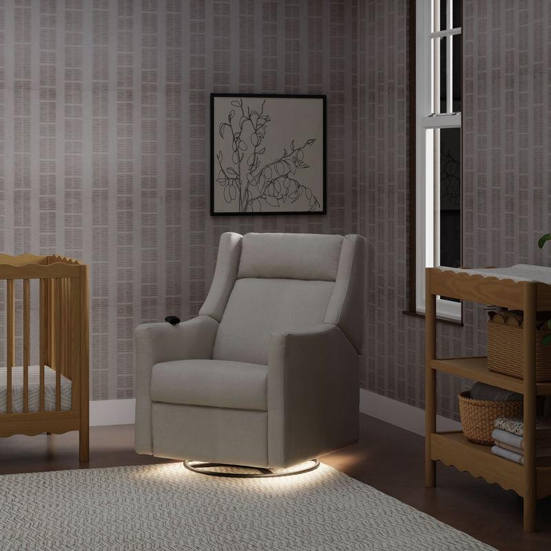 Load image into Gallery viewer, Babyletto Kiwi Deluxe Power Recliner &amp; Swivel Glider with Heat and Massage
