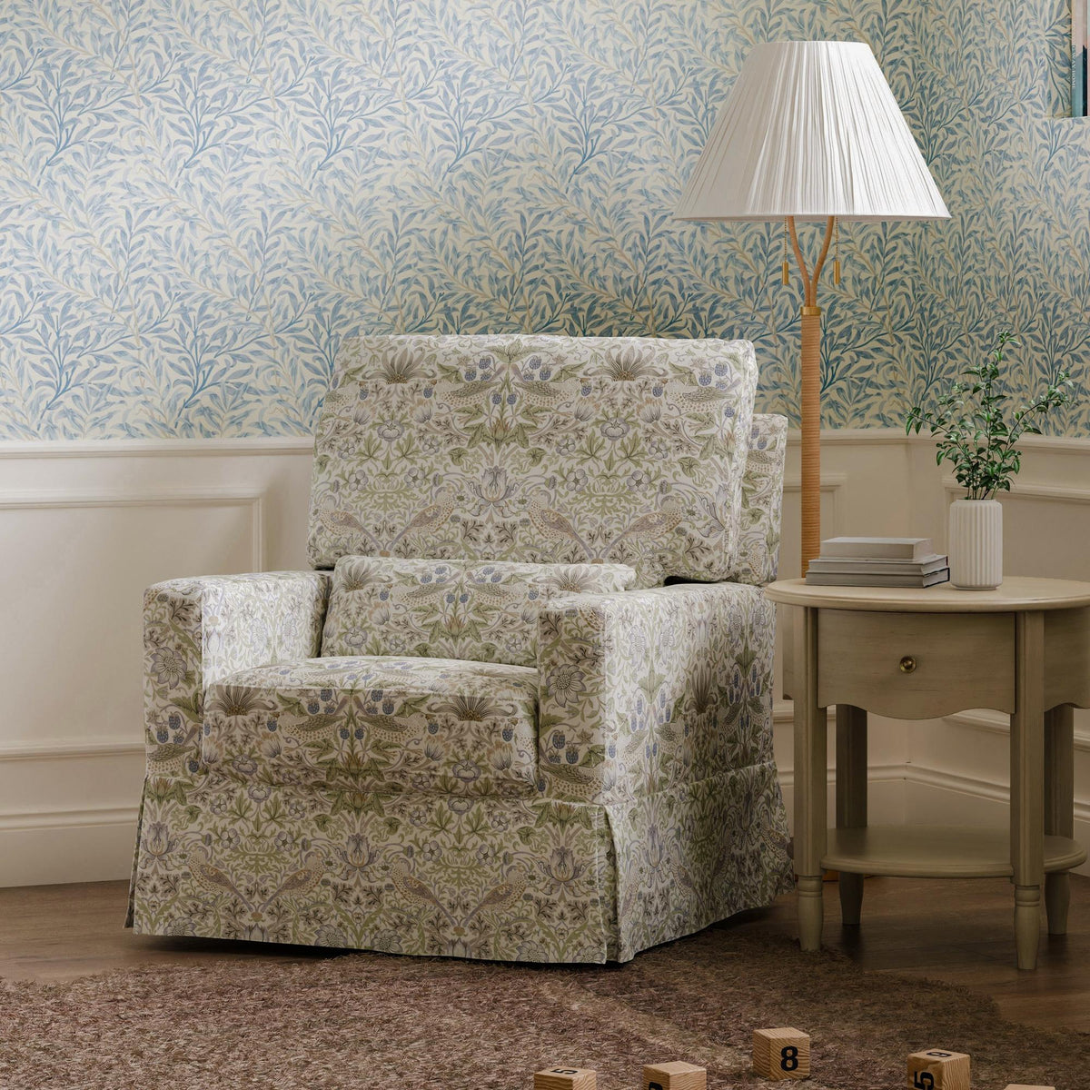 Morris & Co. x Namesake Crawford Pillowback Comfort Swivel Glider