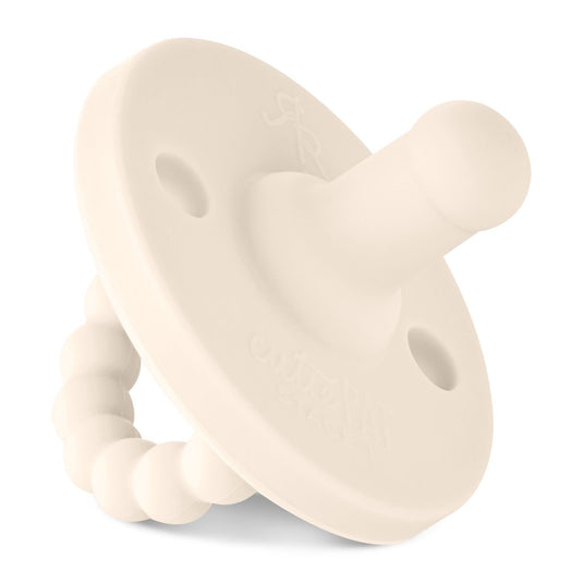 Ryan and Rose Cutie Pat Round Pacifier - Stage 1 - Ivory