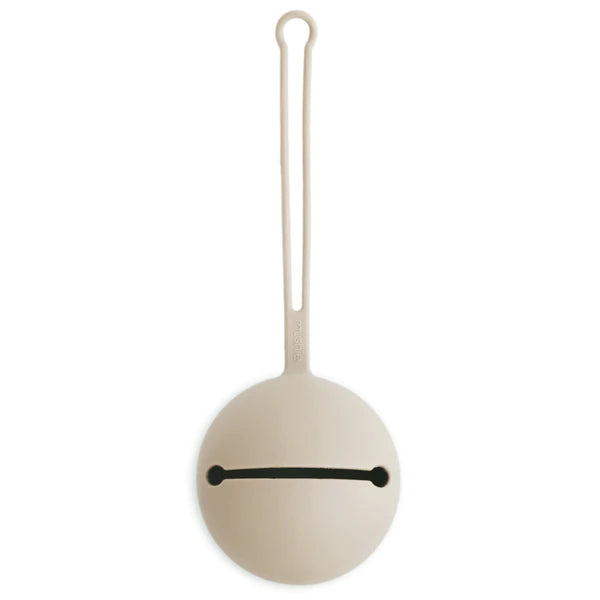 Mushie Silicone Pacifier Holder Case - Shifting Sand