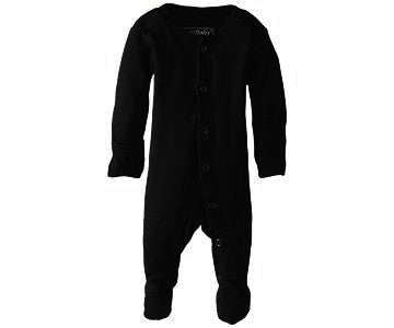 Lovedbaby Footed Overall Black 3-6M