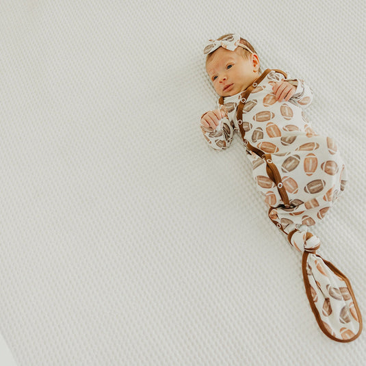 Copper Pearl Newborn Knotted Gown