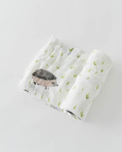 Little Unicorn Deluxe Muslin Single Swaddle  - Hedgehog