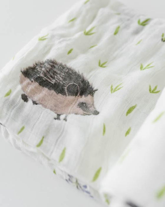 Little Unicorn Deluxe Muslin Single Swaddle  - Hedgehog