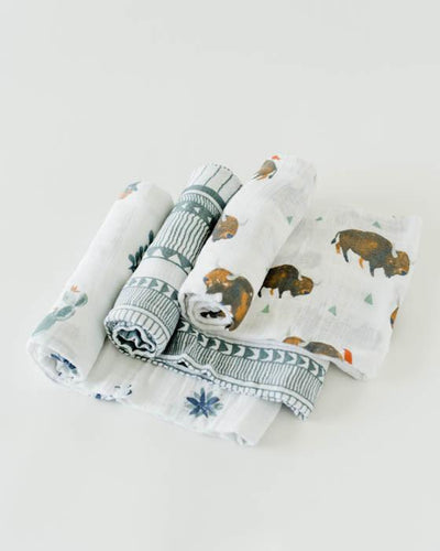 Little Unicorn Cotton Muslin Swaddle 3-Pack - Bison