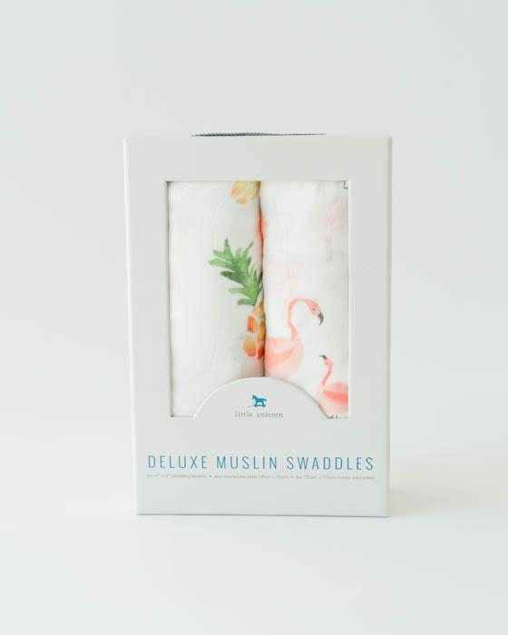 Load image into Gallery viewer, Little Unicorn Deluxe Muslin Swaddle Blanket Set - Pink Ladies
