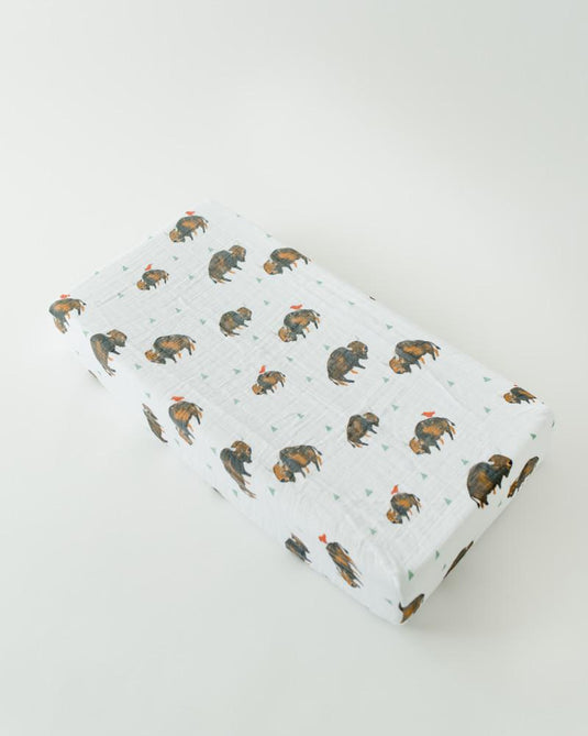 Little Unicorn Cotton Muslin Changing Pad Cover - Bison