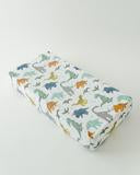 Load image into Gallery viewer, Little Unicorn Cotton Muslin Changing Pad Cover - Dino Friends
