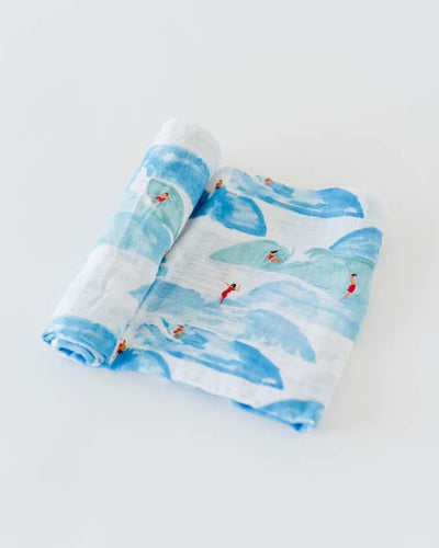 Little Unicorn Cotton Muslin Single Swaddle - Surf