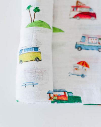 Little Unicorn Cotton Muslin Single Swaddle - Food Truck