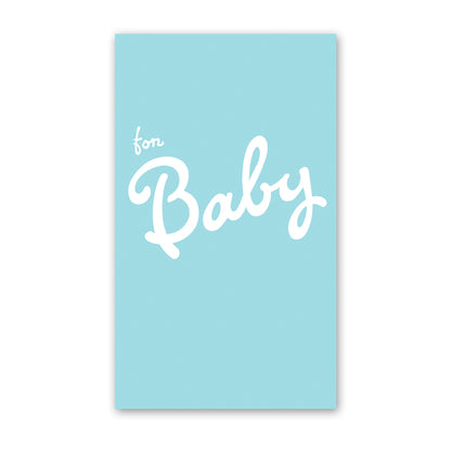 rock scissor paper enclosure card - blue baby cursive