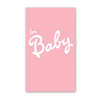 rock scissor paper enclosure card - pink baby cursive