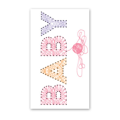 rock scissor paper enclosure card - pink string baby