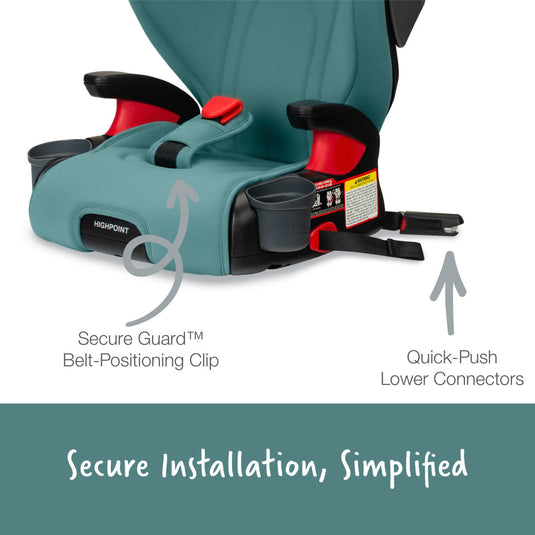 britax 55 Britax Highpoint Backless Belt-Positioning Booster Seat with Safewash – Babinski's Baby
