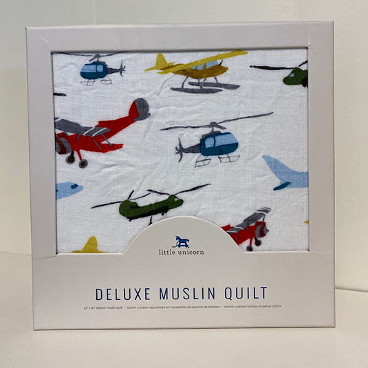 Little Unicorn Deluxe Muslin Quilt - Airshow