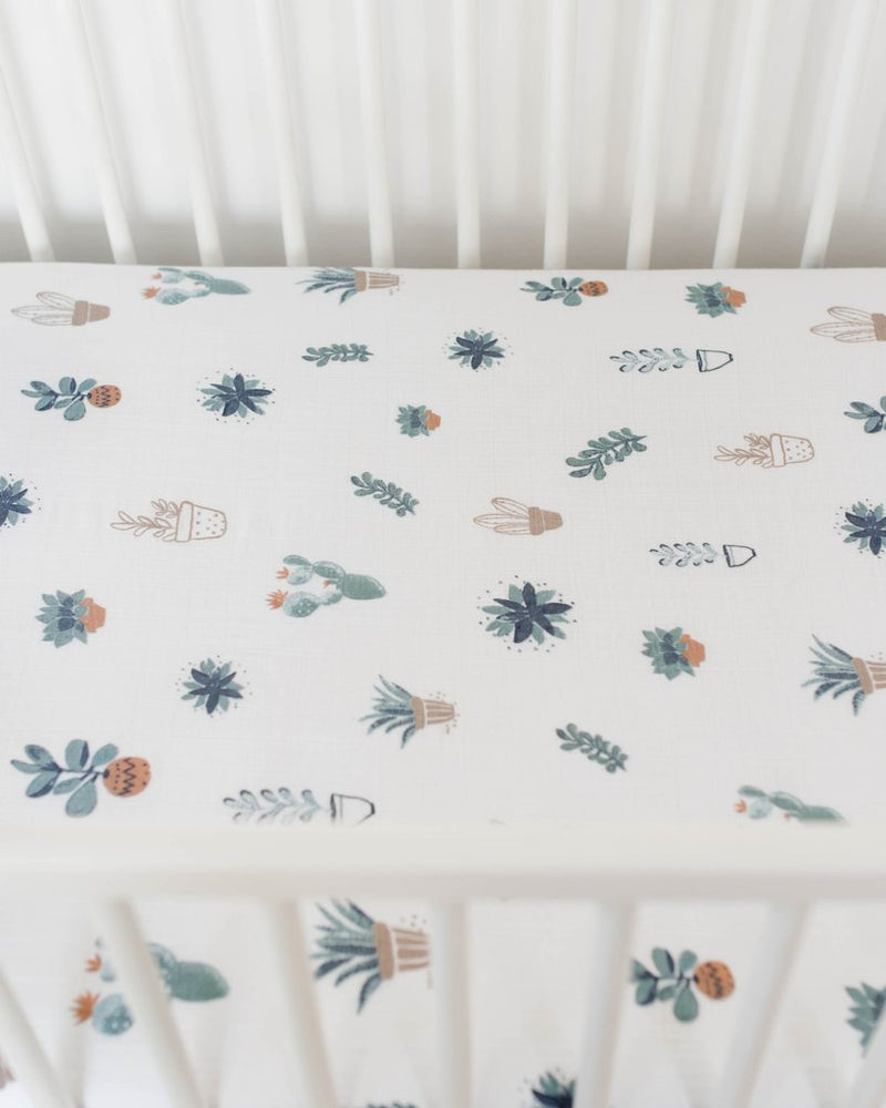 Load image into Gallery viewer, Little Unicorn Cotton Muslin Crib Sheet - Prickle Pots
