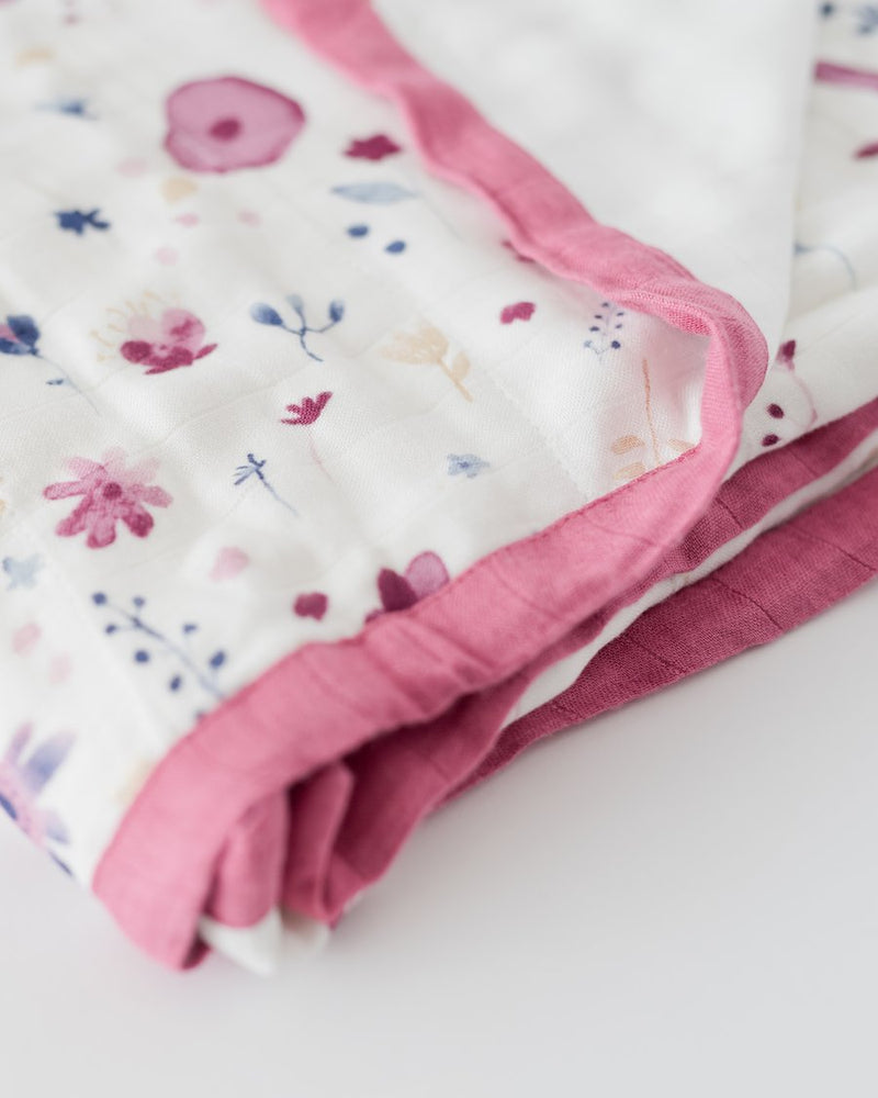 Load image into Gallery viewer, Little Unicorn Deluxe Muslin Quilt - Fairy Garden
