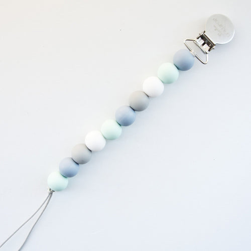 LouLou Lollipop  Lolli Silicone Pacifier Clip in Blue Mint