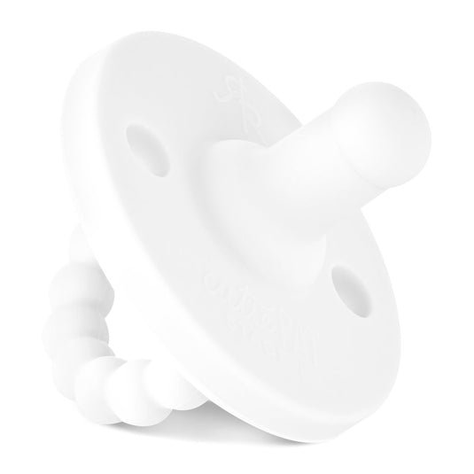 Ryan and Rose Cutie Pat Round Pacifier - Stage 1 - White