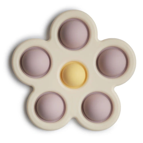 Copy of Mushie Flower Press Toy - Soft Lilac+Daffodil Ivory