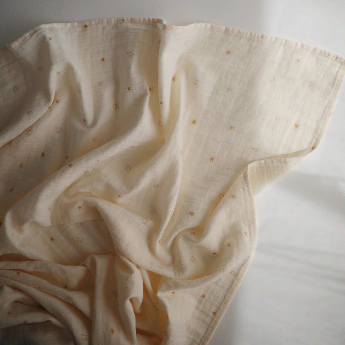 Mushie Muslin Swaddle Blanket Organic Cotton - Sun