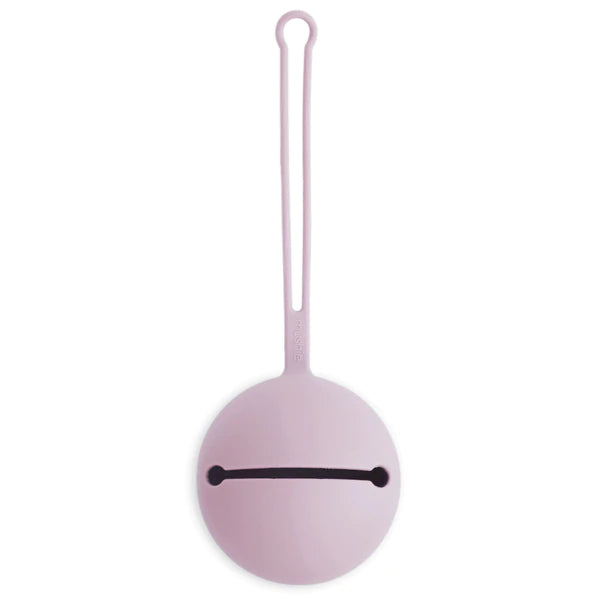 Mushie Silicone Pacifier Holder Case - Soft Lilac