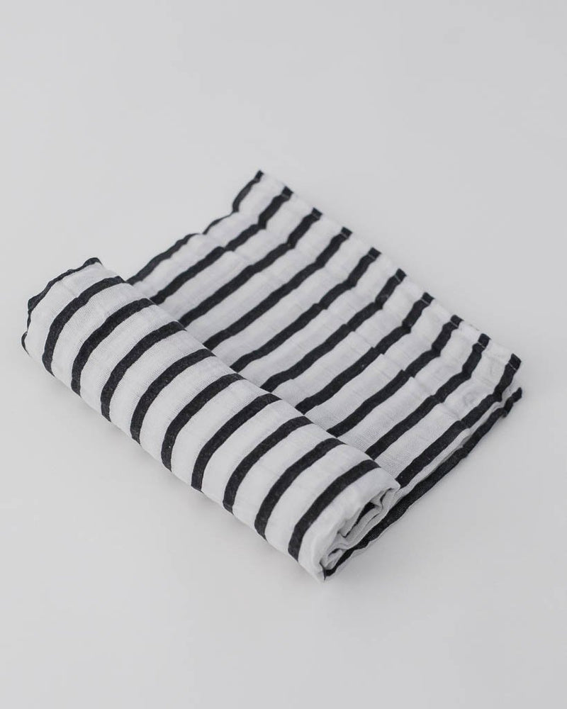 Load image into Gallery viewer, Little Unicorn Cotton Muslin Single Swaddle - Breton Stripes

