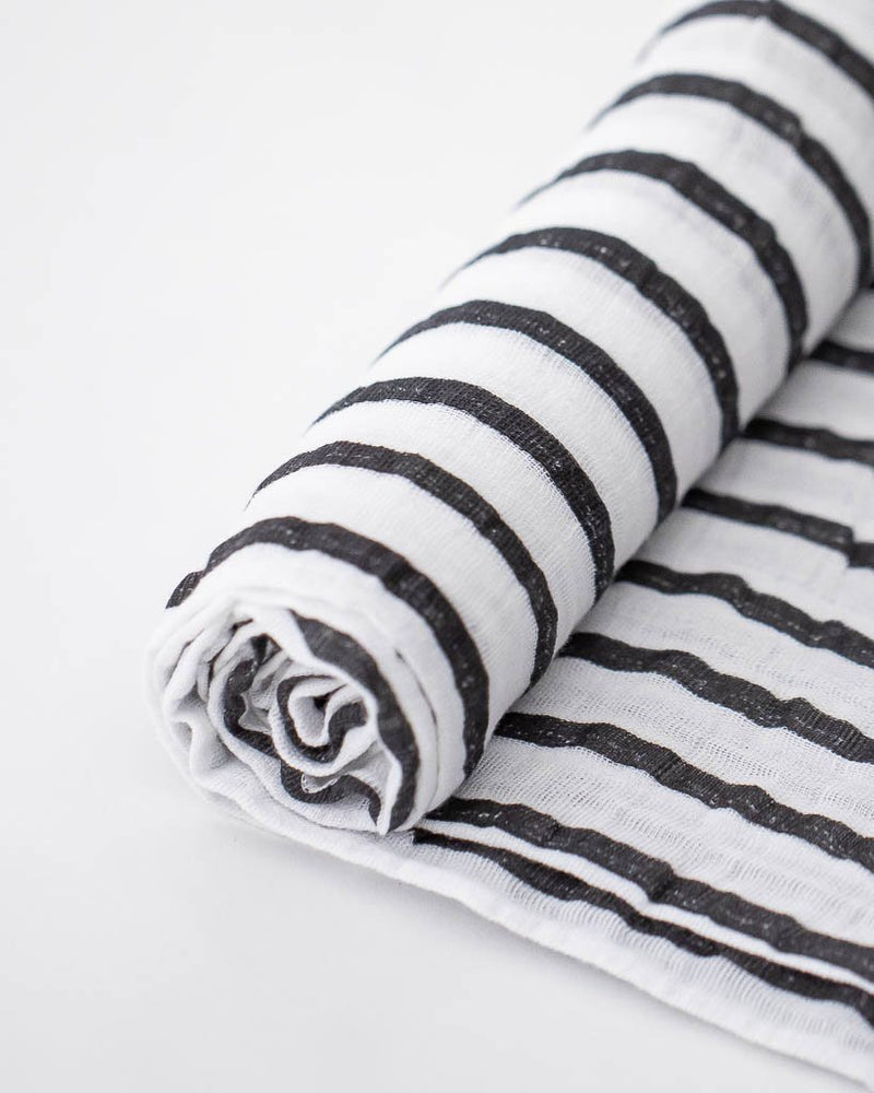 Load image into Gallery viewer, Little Unicorn Cotton Muslin Single Swaddle - Breton Stripes
