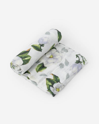 Little Unicorn Cotton Muslin Single Swaddle - Magnolia Blossoms