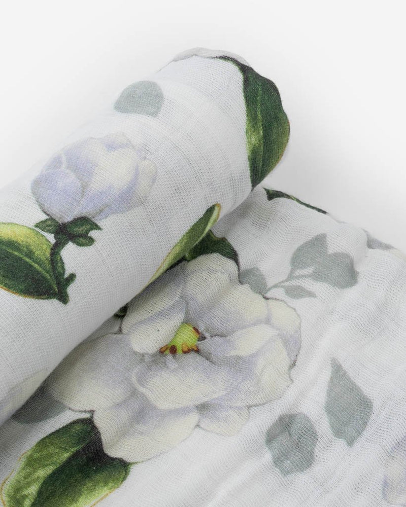 Load image into Gallery viewer, Little Unicorn Cotton Muslin Single Swaddle - Magnolia Blossoms
