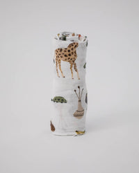Little Unicorn Deluxe Muslin Single Swaddle - Safari Social