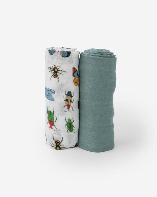 Little Unicorn Deluxe Muslin Swaddle Blanket Set - Bugs