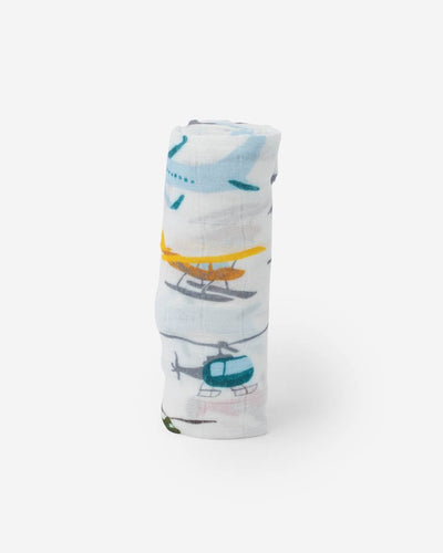 Little Unicorn Deluxe Muslin Single Swaddle  - Air Show